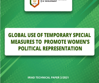 IRIAD TECHNICAL PAPER Comparative Experiences on Use of Temporary Special Measures to Promote Women Representation_001