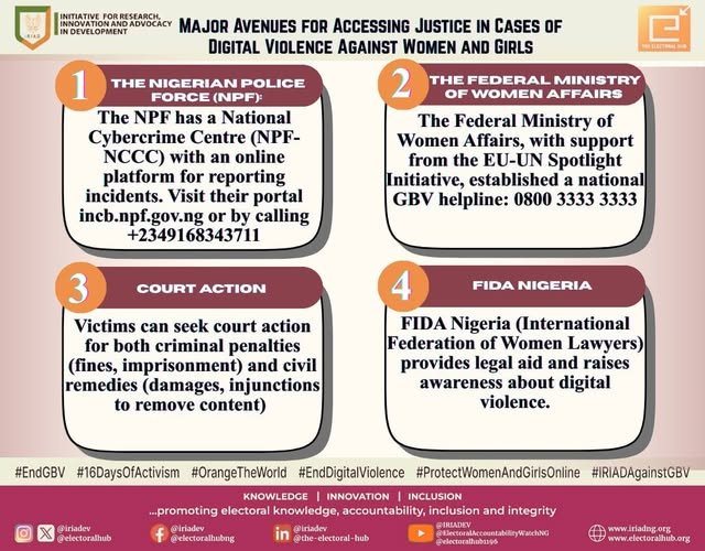 How Digital Major Avenues for Accessing Justice in Cases of Digital Violence Against Women and Girls Violence Against Women and Girls Affect National Development